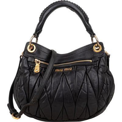 Miu Miu Matelassé Nappa Leather Handbag