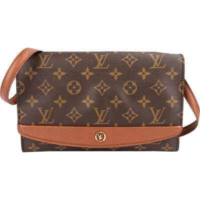 Louis Vuitton Monogram Canvas Pochette Bordeaux Crossbody Bag - vintageandkickz