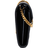 Yves Saint Laurent Grain De Poudre Leather Cassandre Envelope Wallet On Chain Crossbody Bag