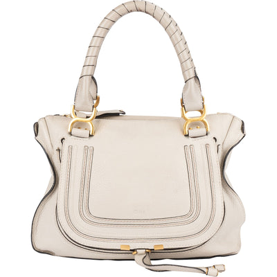 Chloé Grained Leather Marcie Satchel Handbag