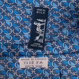 Hermès Geometric Chain Link Ribbon Pattern Silk Tie Krawatte