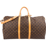 Louis Vuitton Monogram Canvas Keepall 55 Bandoulière Travel Bag