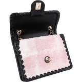 Chanel Tweed & Braided Leather Single Flap Crossbody Bag
