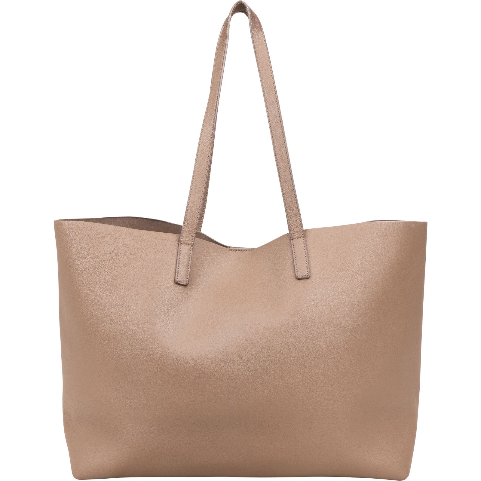 [🔄️B09 / F52] Saint Laurent Calfskin Leather Shopping Tote Handbag - vintageandkickz