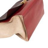 Celine Bicolor Leather Canvas Trapeze Handbag