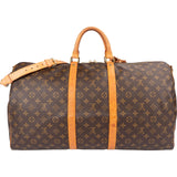 Louis Vuitton Monogram Canvas Keepall 55 Bandoulière Travel Bag