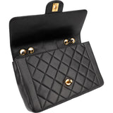 Chanel Quilted Lambskin Medium 24K Gold Single Flap Shoulder Bag