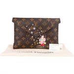Louis Vuitton Monogram Canvas Limited Xmas Large Pochette Kirigami Clutch - vintageandkickz