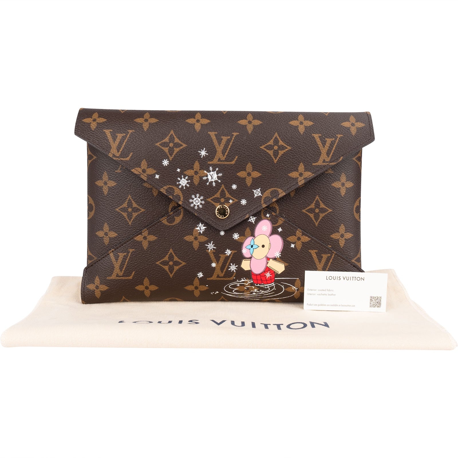 Louis Vuitton Monogram Canvas Limited Xmas Large Pochette Kirigami Clutch - vintageandkickz