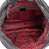 Gucci GG Black Quilted and Grained Patent Bowler Handbag