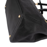 Prada Black Vitello Daino Leather Tote Handbag