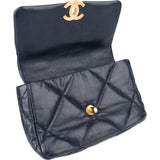 Chanel 19 Quilted Navy Lambskin Single Flap Crossbody Bag