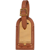 Louis Vuitton Brown Leather Luggage Tag Bag Charm