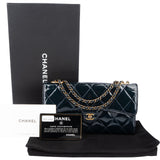 Chanel Quilted Patent Leather Single Flap Crossbody Bag - vintageandkickz