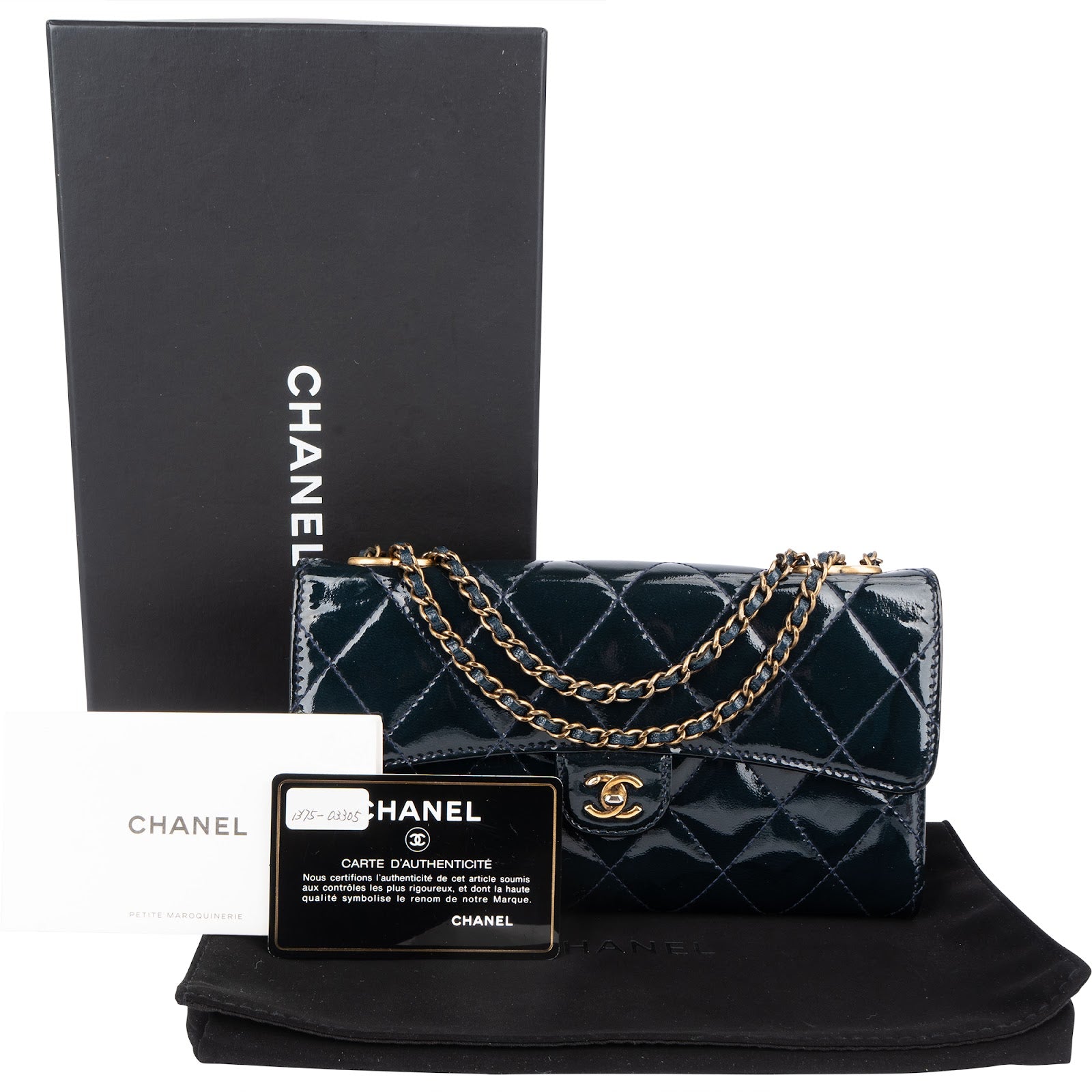 Chanel Quilted Patent Leather Single Flap Crossbody Bag - vintageandkickz