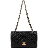 Chanel Quilted Lambskin 24K Gold Small Double Flap Shoulder Bag