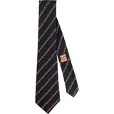 Hermès Chaine d'Ancre Stripe Silk Tie Krawatte
