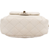 Chanel Quilted Caviar Leather Small Round Camera Crossbody Bag