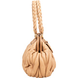 Miu Miu Matelassé Nappa Leather Braided Handle Handbag