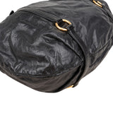 Miu Miu Vitello Lux Gathered Hobo Tote Handbag