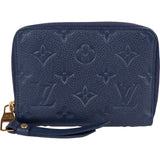 Louis Vuitton Monogram Empreinte Leather Zippy Celeste Wallet