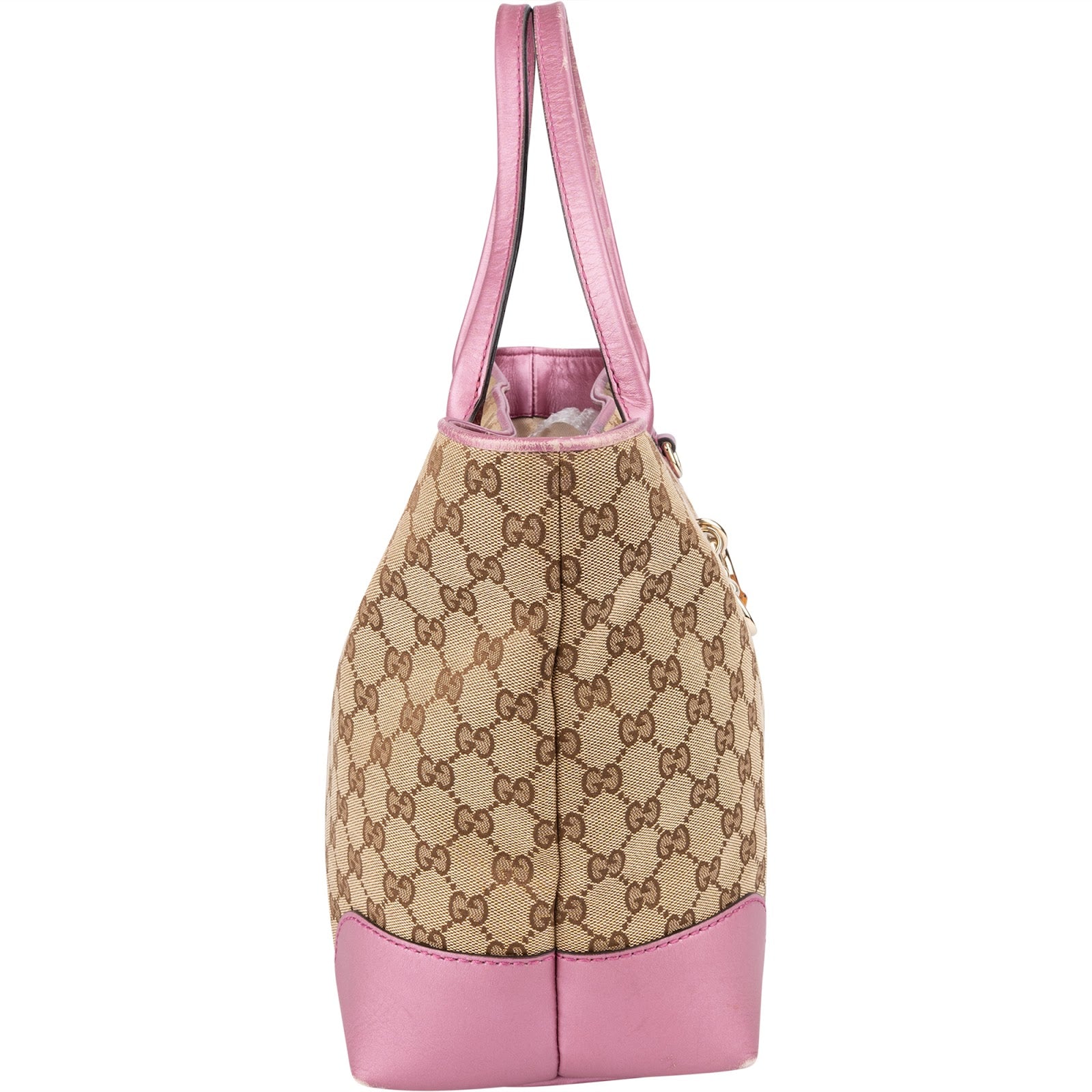 Gucci Monogram GG Heart Bit Tote Handbag - vintageandkickz