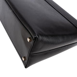 Salvatore Ferragamo Black Leather Margot Top Handle Handbag