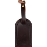 [🔄️B10 / F52] Louis Vuitton Dunkelbraun Leather Luggage Tag - vintageandkickz