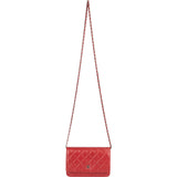 Chanel Quilted Lambskin Wallet on Chain Crossbody Bag - vintageandkickz