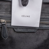 Céline Black Grained Leather Luggage Handbag