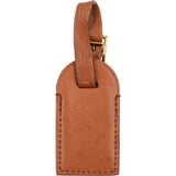 Louis Vuitton Brown Leather Luggage Tag Bag Charm