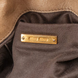 Miu Miu Vitello Lux Leather Bow Small Satchel Handbag
