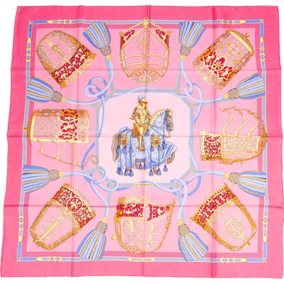 Hermès Les Muserolles Silk Carre 90 Scarf Tuch