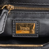 Fendi Black Leather Mini Peekaboo Handbag