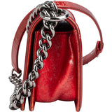 Chanel Quilted Patent Leather Small Boy Single Flap Crossbody Bag