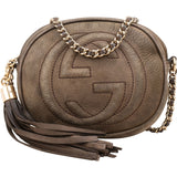 Gucci Nubuk Leather Soho Disco Round Crossbody Bag
