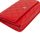 Chanel Quilted Caviar Leather Wallet On Chain Crossbody Bag