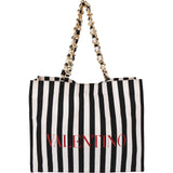 Valentino Garavani Striped Emblem Tote Shoulder Bag