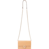 Gucci Pebbled Calfskin Interlocking GG Wallet On Chain Crossbody Bag