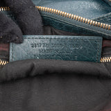 Balenciaga Petrol Leather City Handbag