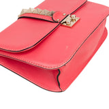 Valentino Garavani Leather Rockstud Glam Lock Flap Crossbody Bag