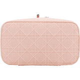 Christain Dior Cannage Embroidered Fabric DiorTravel Vanity Case Handbag