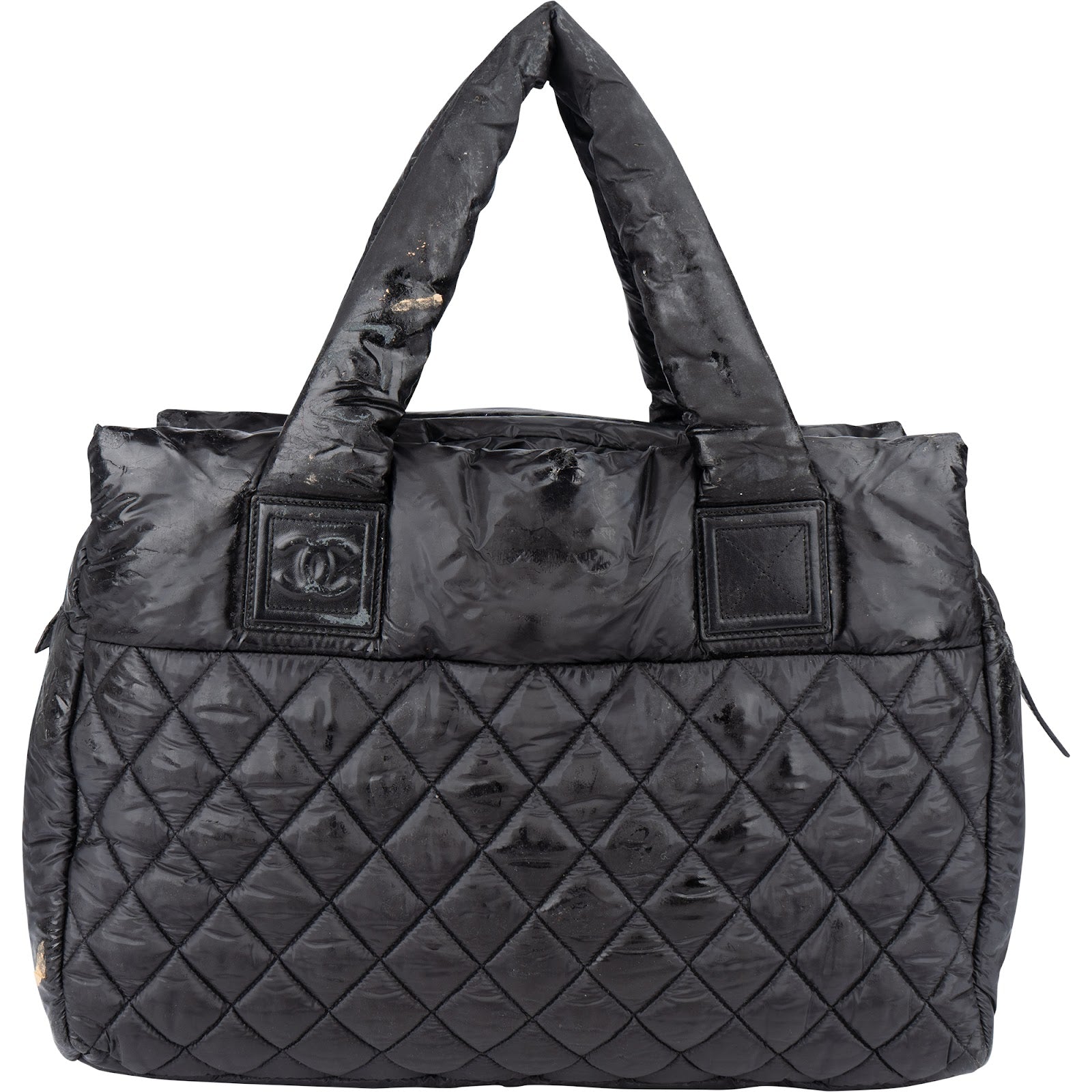 Chanel Quilted Nylon Coco Cocoon Tote Handbag - vintageandkickz