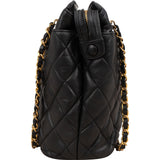 Chanel Quilted Lambskin Zip Shoulder Bag