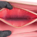 Prada Saffiano Leather Zip Around Wallet