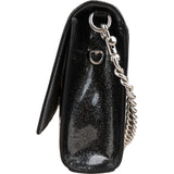 Coach Glitter Patent Leather Foldover Clutch Crossbody Bag