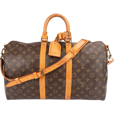 Louis Vuitton Monogram Canvas Keepall 45 Bandoulière Travel Bag