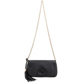 Gucci Black Leather Soho Chain Crossbody Bag
