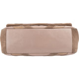 Chanel Suede Leather Chevron Patchwork Single Flap Shoulder Bag