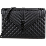 Yves Saint Laurent Grain De Poudre Matelassé Large Envelope Crossbody Bag